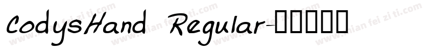 CodysHand Regular字体转换